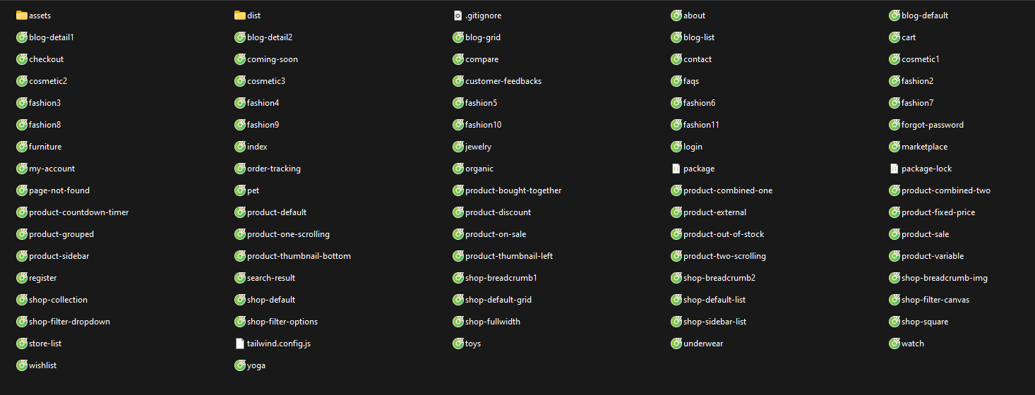 Root folder structure